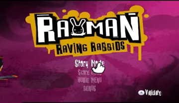 Rayman Raving Rabbids screen shot title